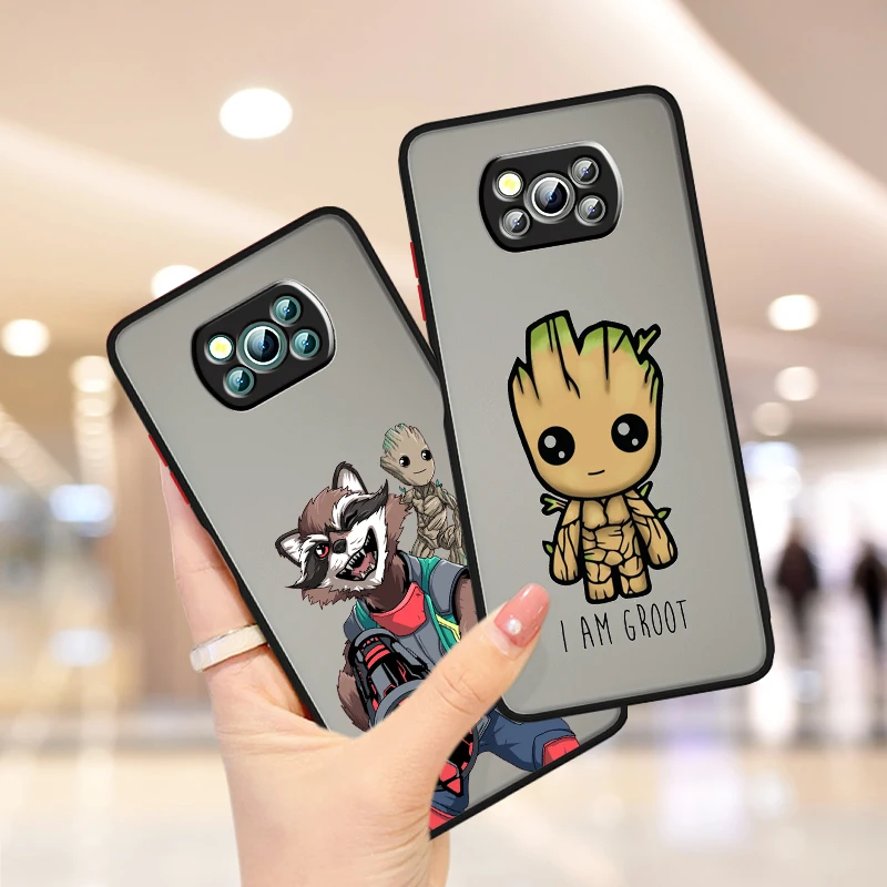 SpiderMan Deadpool Heroic Anime Frosted Translucent For Xiaomi Mi Poco X5 X4 X3 M6 M5S M5 M4 M3 F5 F4 F3 GT Pro 5G TPU