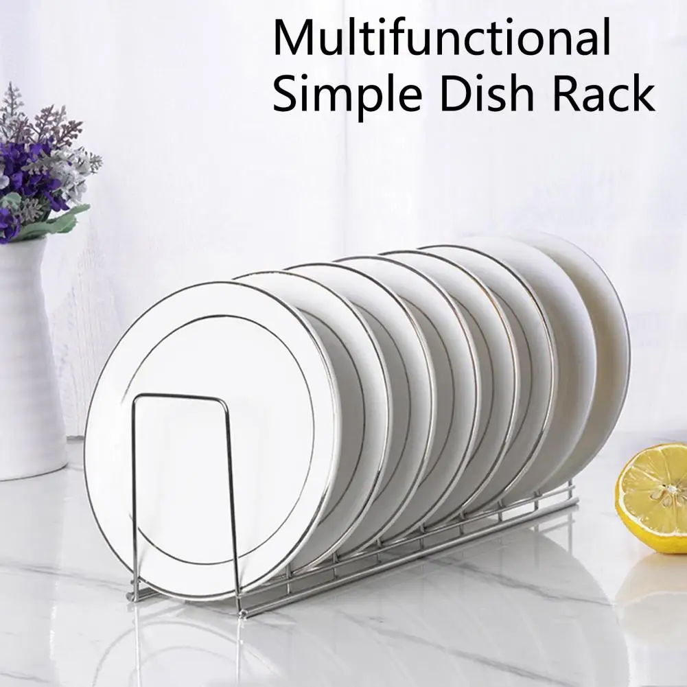 

Countertop Dish Rack Cutting Board Holder Stainless Steel Dish Storage Rack Space-saving Plate Pot Lid for Kitchen for Cutting