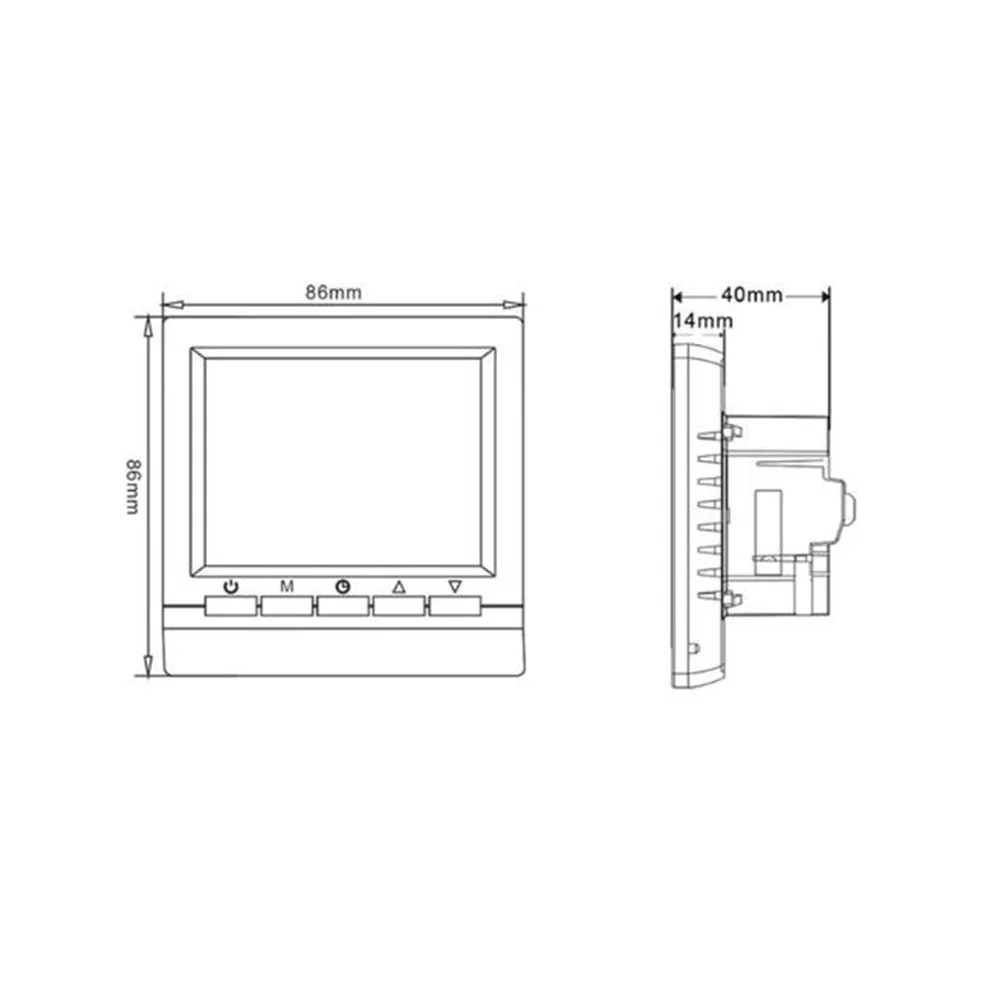 Wired Boiler Thermostat Programmable Thermostat Home Environment LCD Display Thermostat Temperature Adjustment Range 5-90