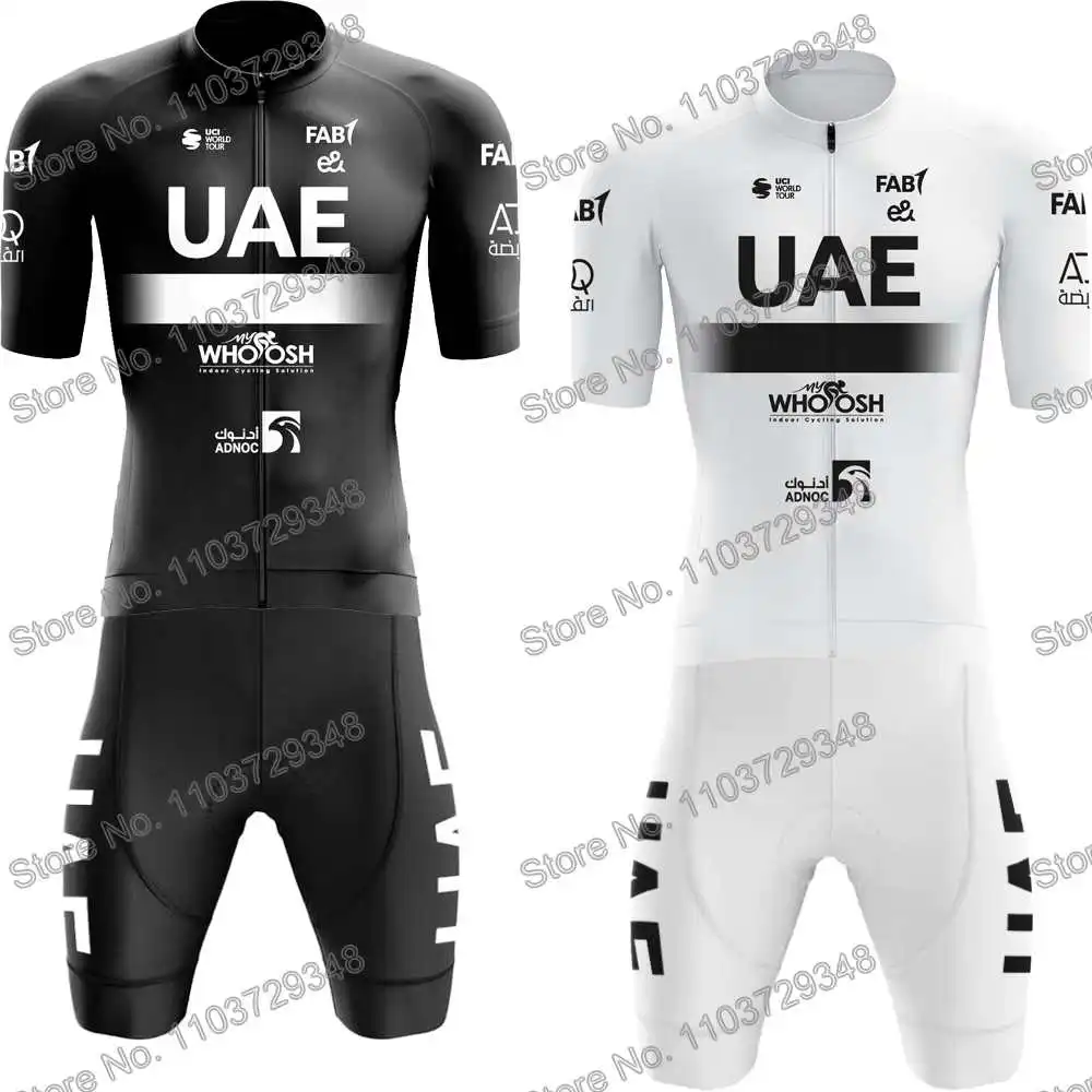 UAE Team White 2023 Cycling Jersey Men's Set Summer Cycling Clothing Road Bike Shirt Suit MTB Women Bicycle Bib Shorts Sports