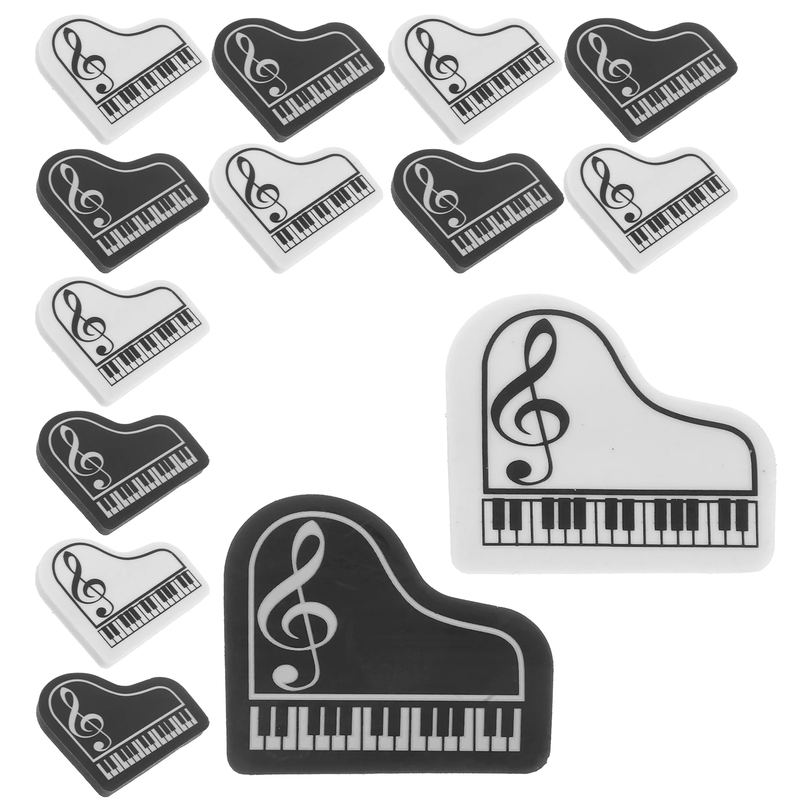 

20 pcs Piano Eraser Cute Mini Shaped Colorful Stationery Gifts Novelty Kids Toy Small Size Lightweight for Students School