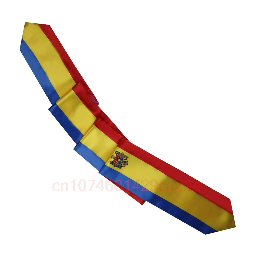 Moldova Flagge 180*15cm Abschluss Schärpe gestohlen Schal doppelseitig für das Studium an Bord der internat ionalen Klasse von 2024