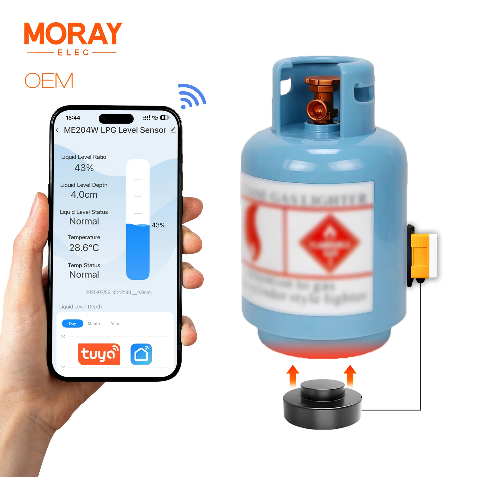 

Moray ME204W New Arrival High Accuracy Customized Non-Contact Small Tank Liquid Level Gauge Level Monitor