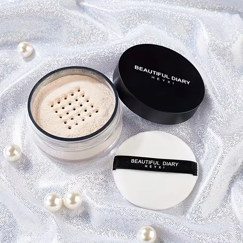 Hydrating Flawless Setting Powder,Natural Nude Finish,Strong Oil Control&Concealer, Long-Lasting Matte Coverage, Ideal for Daily