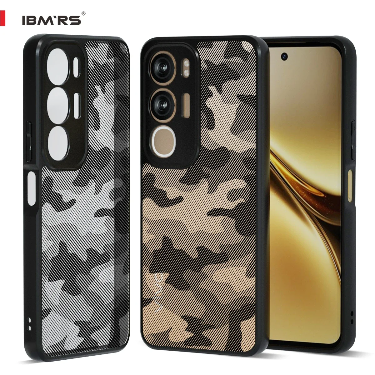 

IBMRS for VIVO Y19S 4G Case [Camo Military Style] Shockproof Armor Cover, Anti-Scratch TPU Bumper & Reinforced Corners