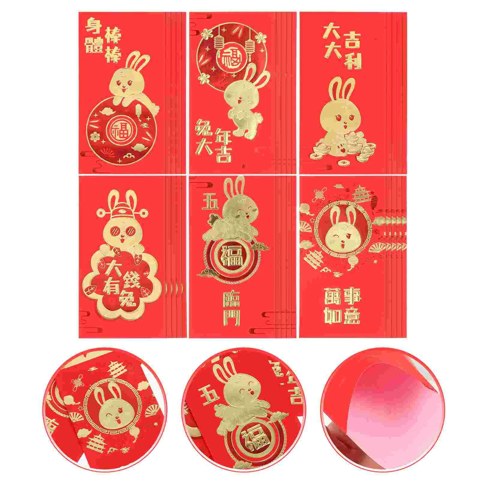 

30 Pcs Gift Rabbit Year New Red Envelope Child Years Decoration Paper Spring Envelopes