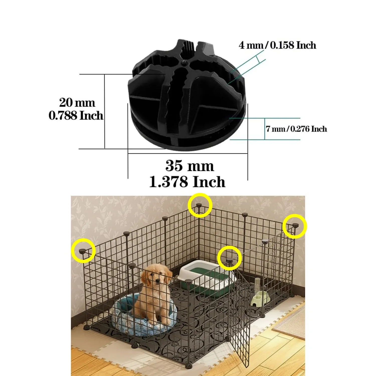 40Pcs Wire Cube Connectors Plastic Storage Cube Connector Wire Grid Cube Organizer Connector for Modular Closet Storage Shelving image 2