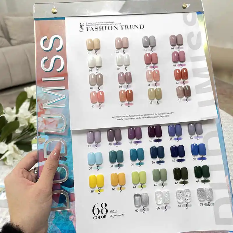 DUDU MISS 68 colors Multicolor Nail gel set Fashion Nail Art Kit Nail salon 2024 New Hot sale Non-toxic UV gel Custom Wholesale