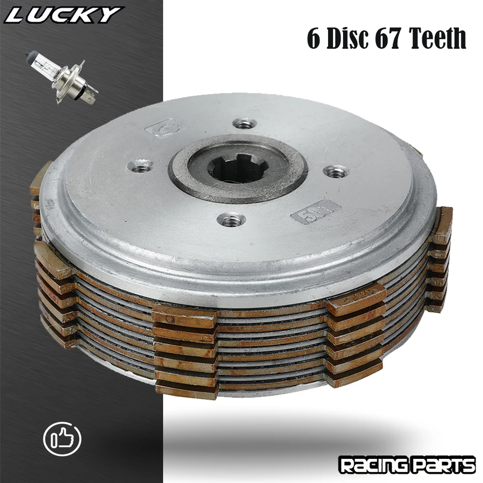 190cc Motorcycle 6 Disc 67 Teeth Complete Manual Clutch Assembly