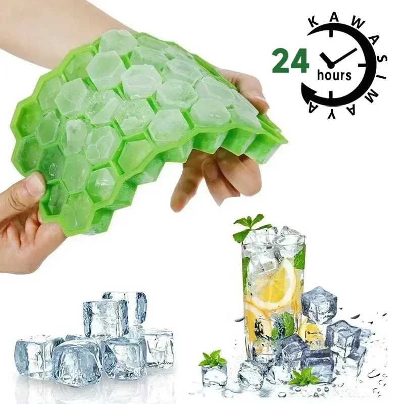 Silikon-Eiswürfelform, wiederverwendbar, BPA-frei, mit Deckel, DIY-Eisform, Eiscreme-Maker, Eiswürfelbehälter für den Hausgebrauch