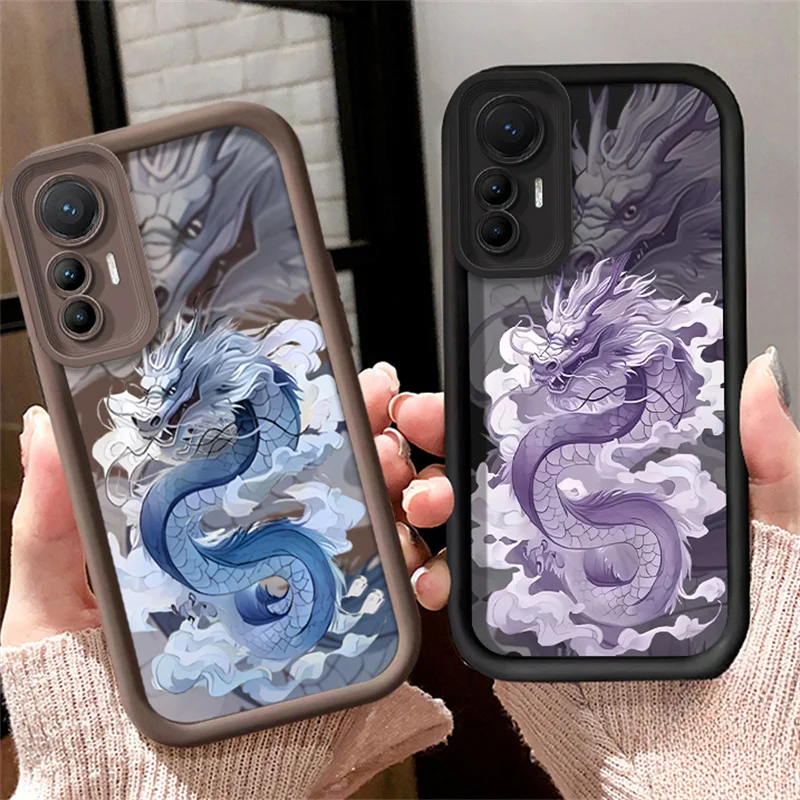 Chinese Dragon Soft Silicone Phone Case For Xiaomi POCO X6 X5 X4 GT F3 F4 F5 M6 Pro X3 NFC Mi 13T 12T 11T 13 12 11 Lite 5G NE