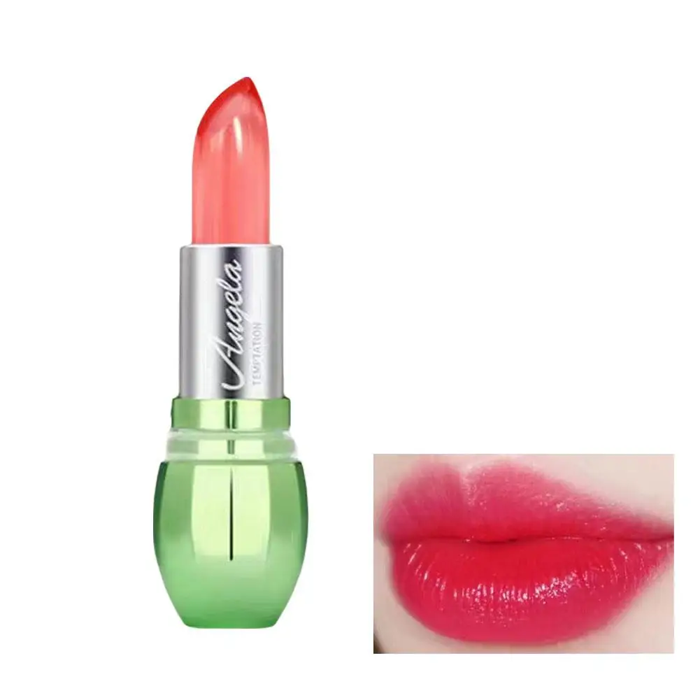 Aloe Vera rossetto tinta cambia colore gelatina rossetti idratante idratante balsamo cosmetico cura delle labbra rossetto duraturo fare D5B0