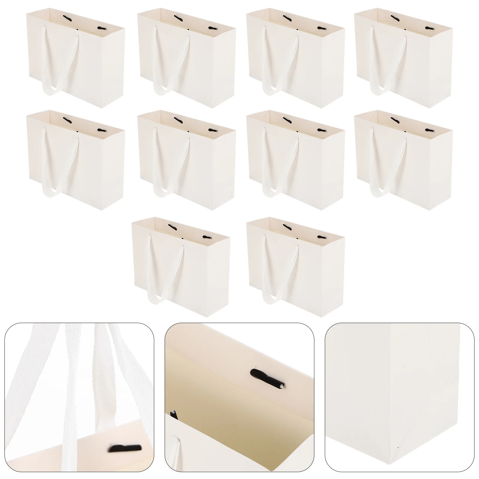 10pcs Durable Paper Tote Bags Shopping Paper Bags Gift Paper Bags with Handle Gift Bags Paper Gift Bags