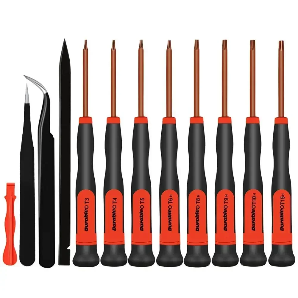 

Magnetic Screwdriver Set T3-T15 Torx Screwdriver 12 Pointed 17 Curved Tweezer Plastic Opening Pry Tool Repairing Hand Tools