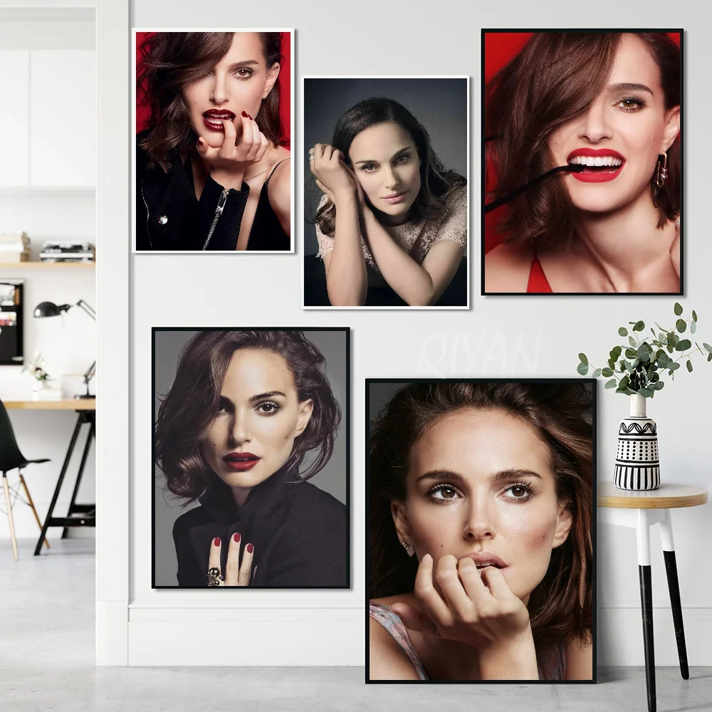 1pc-Natalie Portman Poster Paper Print Home Living Room Bedroom Entrance Bar Cafe Art Painting Decor