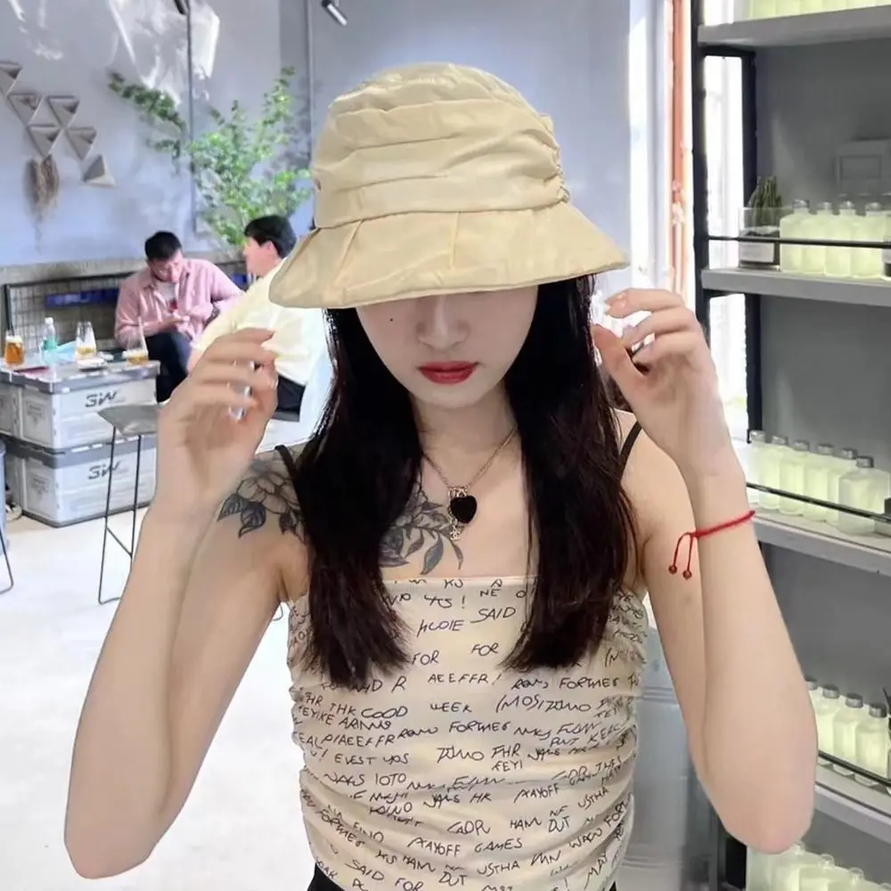 New Fashion Spring Summer Bucket Hats for Women Panama Fisherman Caps Outdoor Travel Beach Sun Hat Lady Foldable Sunscreen Hat