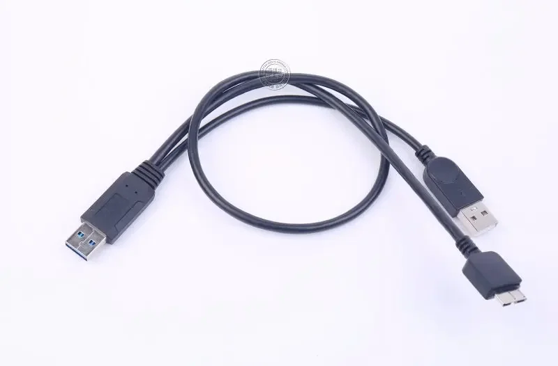 USB 3.0 Doble potencia Forma Y 2 X Tipo A a Micro B Cable de transferencia de datos de alta velocidad hasta 5 Gbps para discos duros externos