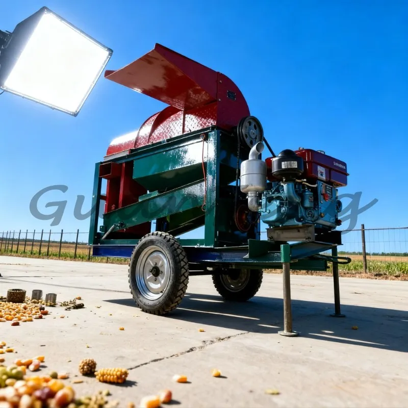 Multifunctional Fully Automatic Diesel Corn Thresher, High Efficiency Corn Grain Separating Threshing Machine