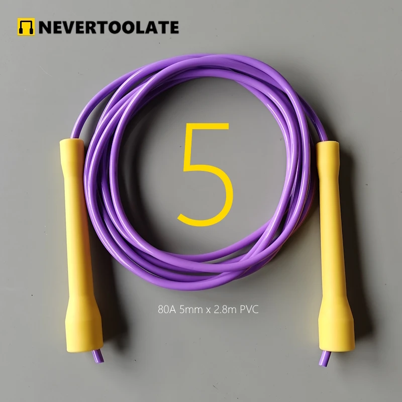5mm 5.3mm 6mm thick rope cc HANDLE 2.8-3.2 meter long pvc skipping jump rope adult speed rope diameter fitness crossfit cheap