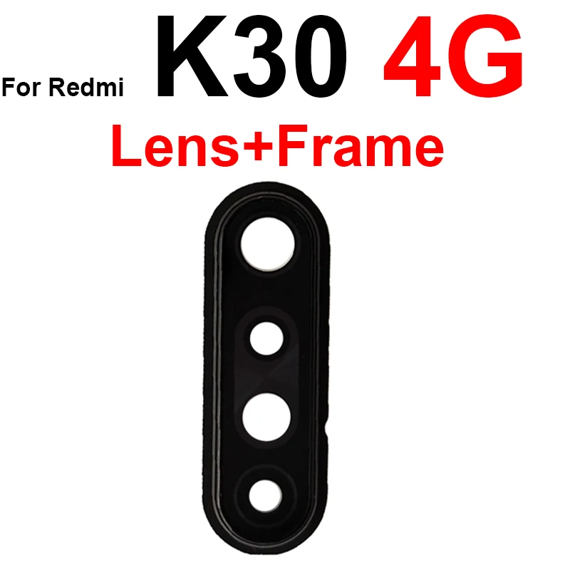 Back Camera Lens Glass Cover Frame For Xiaomi Redmi K30 K30 Pro 4G 5G Main Rear Camera Cover Frame with Sticker Repair Parts