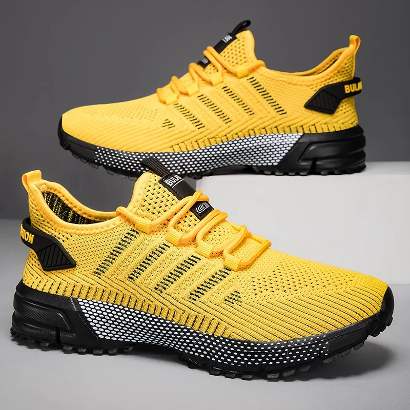 

NewMen'sSportsRunningShoes,FlyknitBreathable Mesh,Comfortable to Wear, Easy to Put On and Take Off, Suitable for Outdoor Fitness