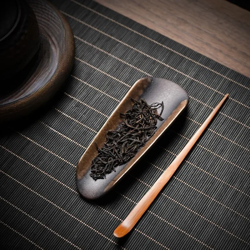 Coarse Pottery Tea Is A Traditional Tea Ceremony Tool with A Retro Gilded Japanese Zen Flavor Desktop Ornament