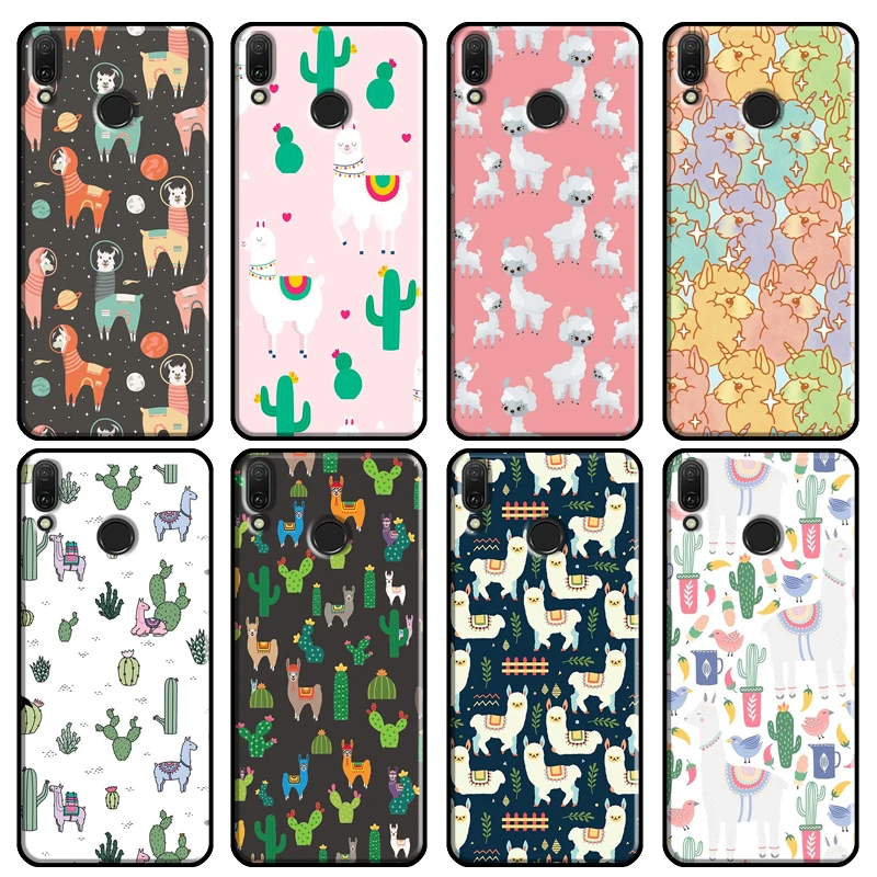 Llama Alpaca pattern Case For Huawei Nova 5T 3i 2i Y7A Y6P Y5P 2020 Y3 II Y5 Y6 Y7 2017 2018 Y9 Prime 2019 Case