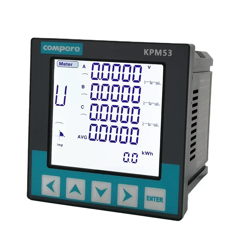 3 phase RS485 programmable power quality monitoring electric energy power meter