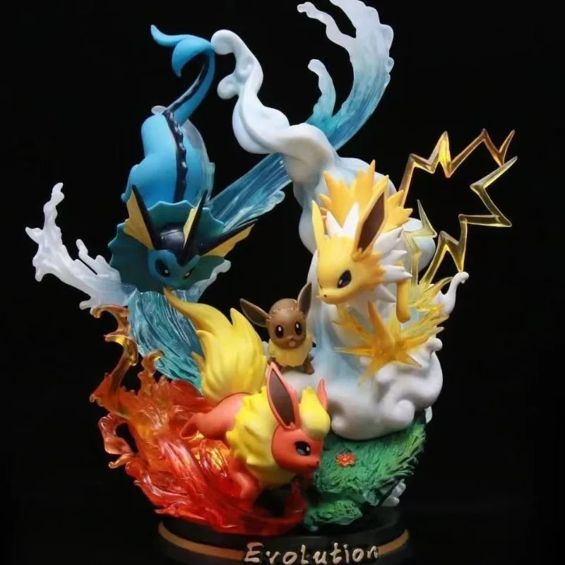 BANDAI Authentic Pokemon Pikachu Figure Geng Gui Ibrahimovic Rabbit Figure Model Blind Box Anime Action Figures Model Collectio