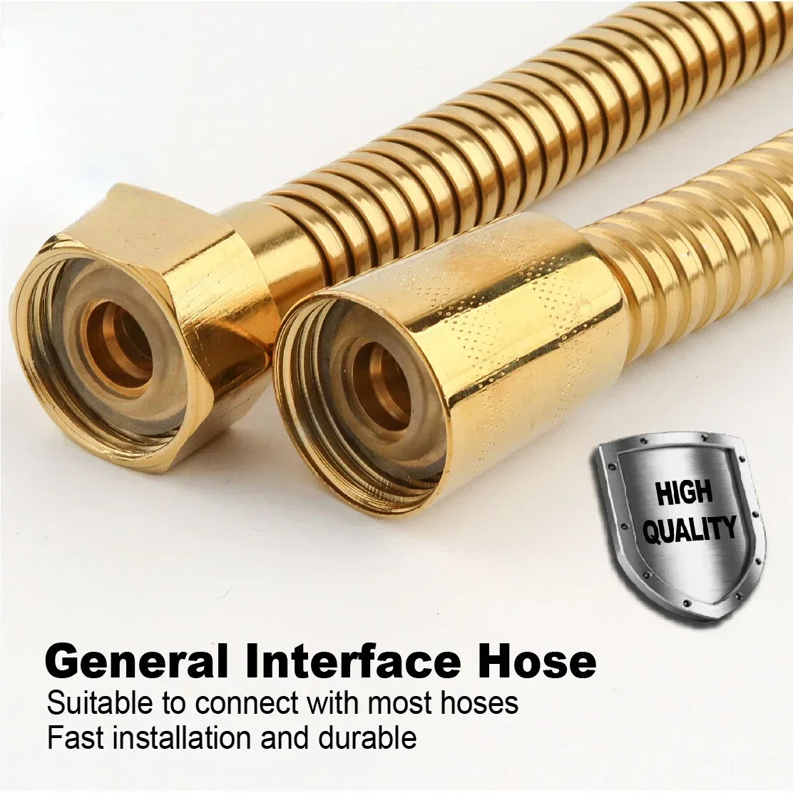 BATHROOM FAUCET HOSE SHOWER HEAD HOSE TOOLS 1.5M GOLD BIDET STAINLESS STEEL FLEXIBLE HOSE