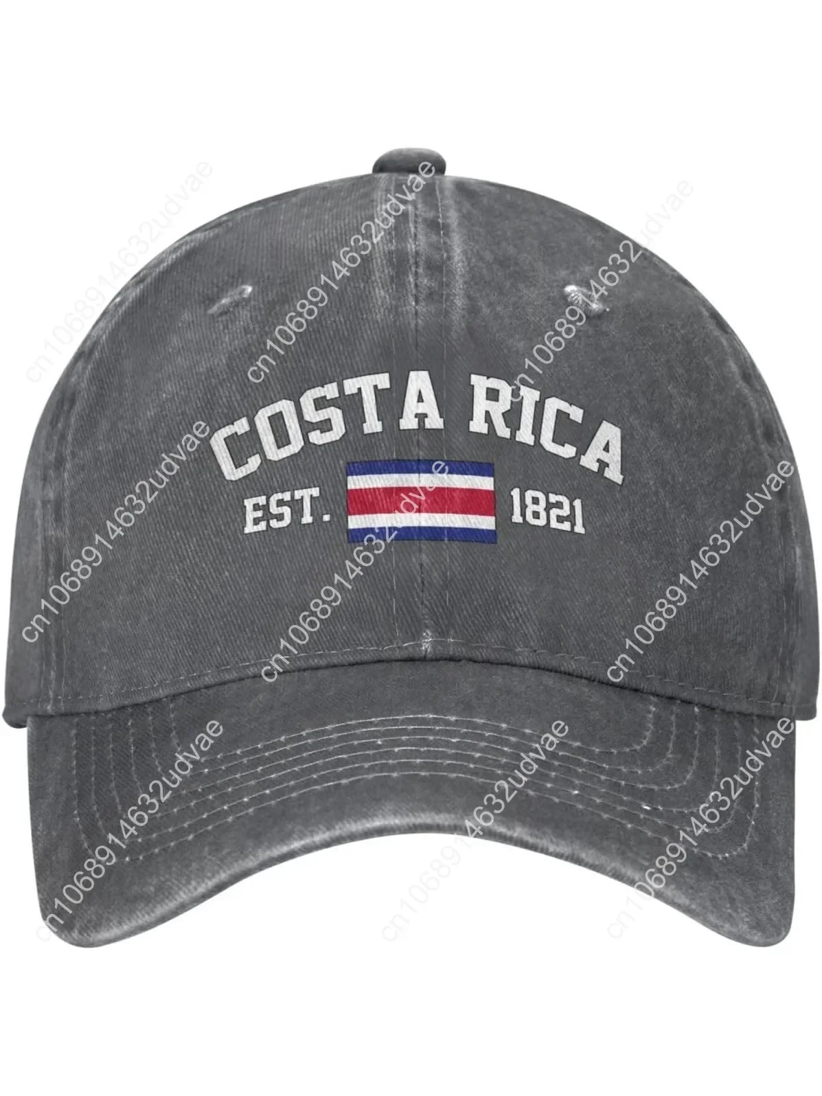 

Costa Rica Flag Baseball Cap Denim Vintage Cotton Unisex Patriotic Hat