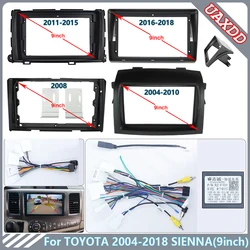 For TOYOTA 2004-2018 SIENNA 9INCH Car Radio Android Stereo audio screen multimedia video player navigation cables Harness frame