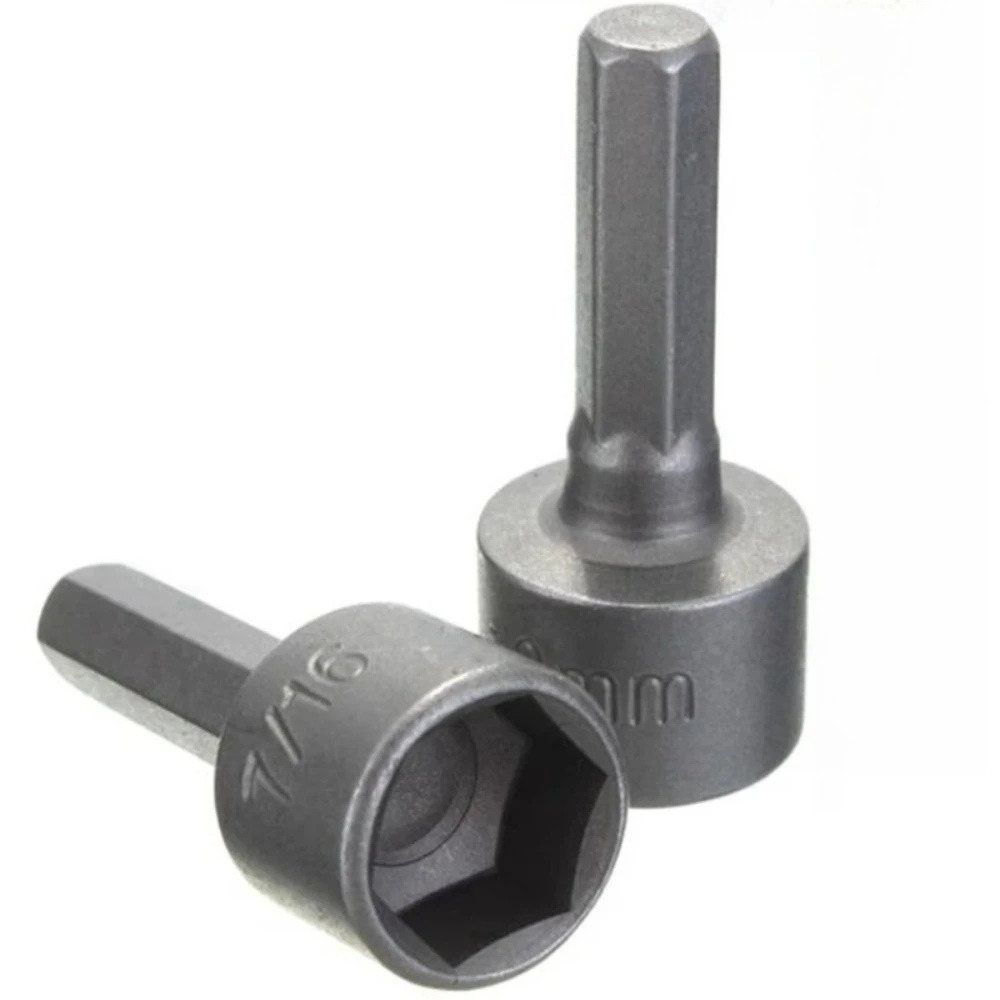 14Pcs Power Nut Driver Drill Bit Set SAE Metric Socket Wrench Screw 1/4"Hex Shank Wrench Tool Set Snap Cross