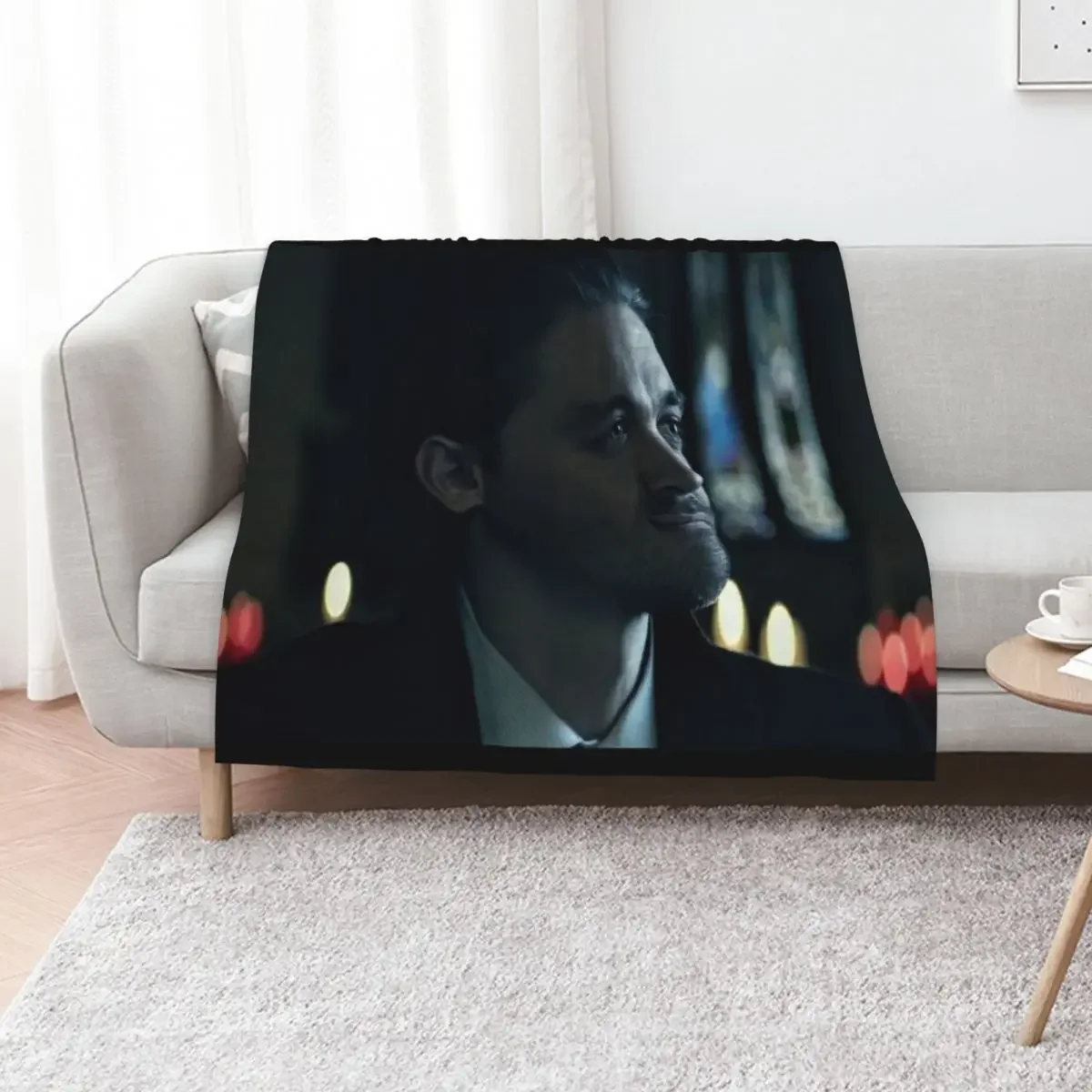 

Malcolm in Church Throw Blanket Cute Plaid Decorative Throw Hairys Luxury Blankets