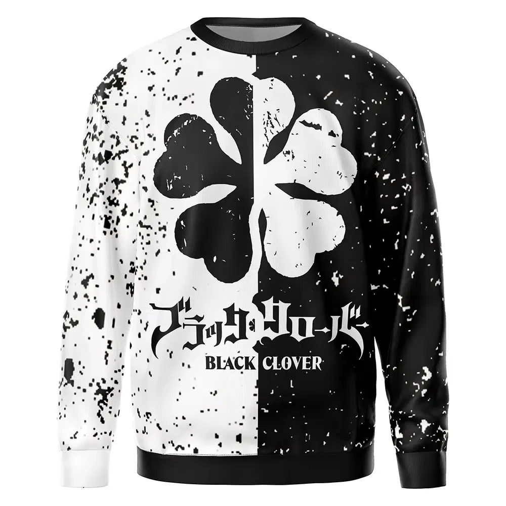 

Bandai Black Bulls Black Clover Anime Periphery Adult Kids Crew Neck Pullover Sweatshirt Soft Comfy Relaxed-Fit Autumn Winter