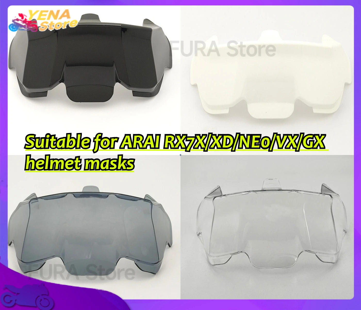

Suitable for ARAI RX7X/XD/NE0/VX/GX helmet masks, helmet lenses, windshields, parts, off-road motorcycles and racing cars