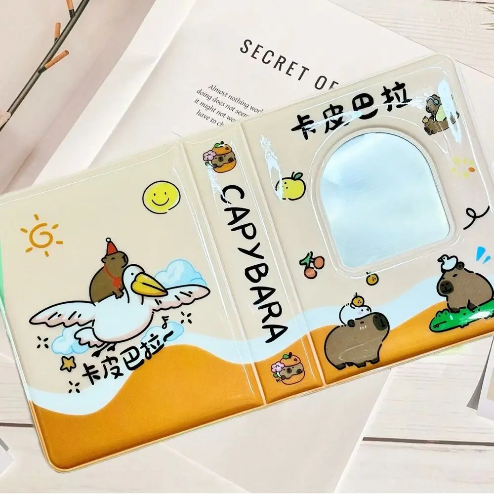 New 36 Pockets Mini Photo Album 3 Inch Capybara Photocard Holder PVC Hollow Photo Holder