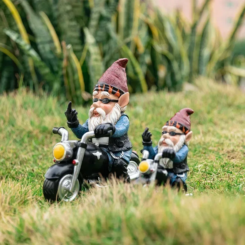 Resin Dwarf Garden Statue Genius Sculpture Home Decoration Handmade Desktop Garden Decoration Outdoor Decor