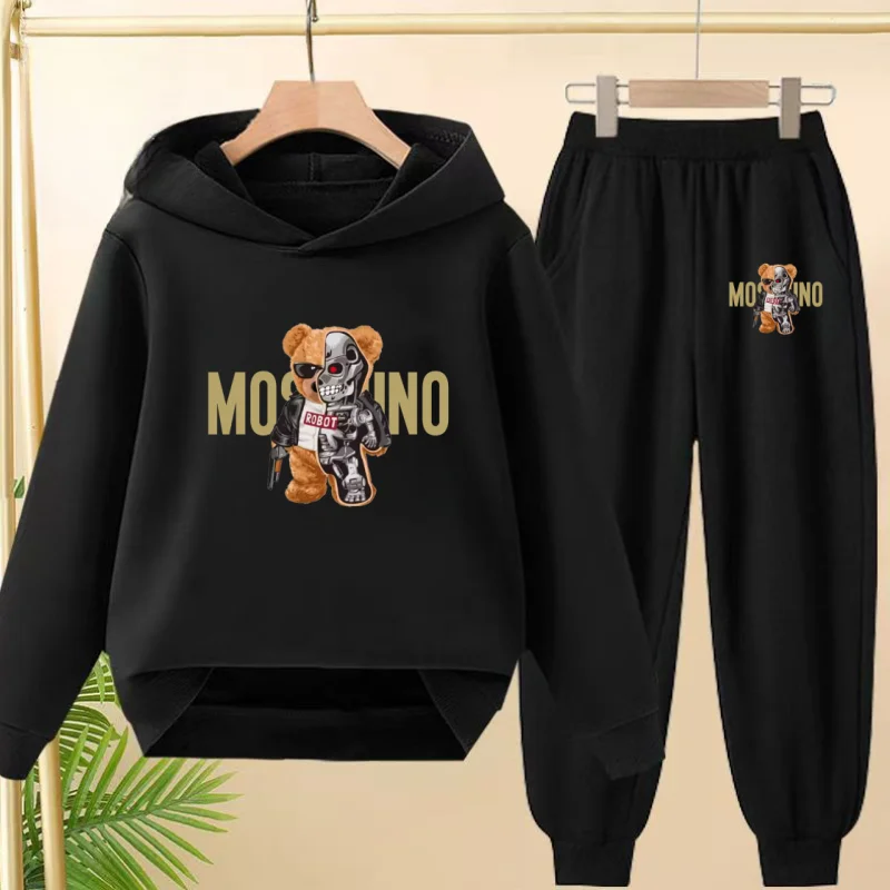 

Children's Brand Casual Sets 3-12yrs Boy Girl New Year clothes Comfort Tracksuit Kids Exquisite print Pullover Hoodie 2pcs Suit