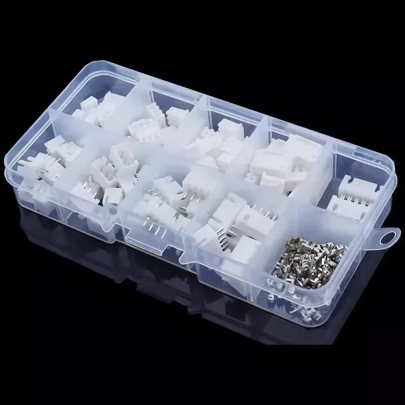 230pcs/box XH2.54mm 2p 3p 4p 5pin 2.54mm Pitch Terminal Kit / Housing / Pin Header Connector Wire Connectors Adapter XH Kits
