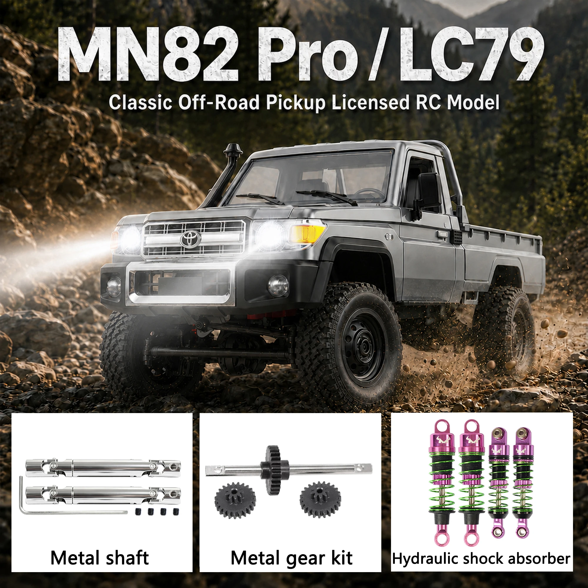 MN MN MODEL MN82/82Pro/LC79 Accessories 1/12 RC Car Pickup Remote Control Truck Toys With LED 4WD Climbing Off-Road Metal Parts - Aliexpress Deal
