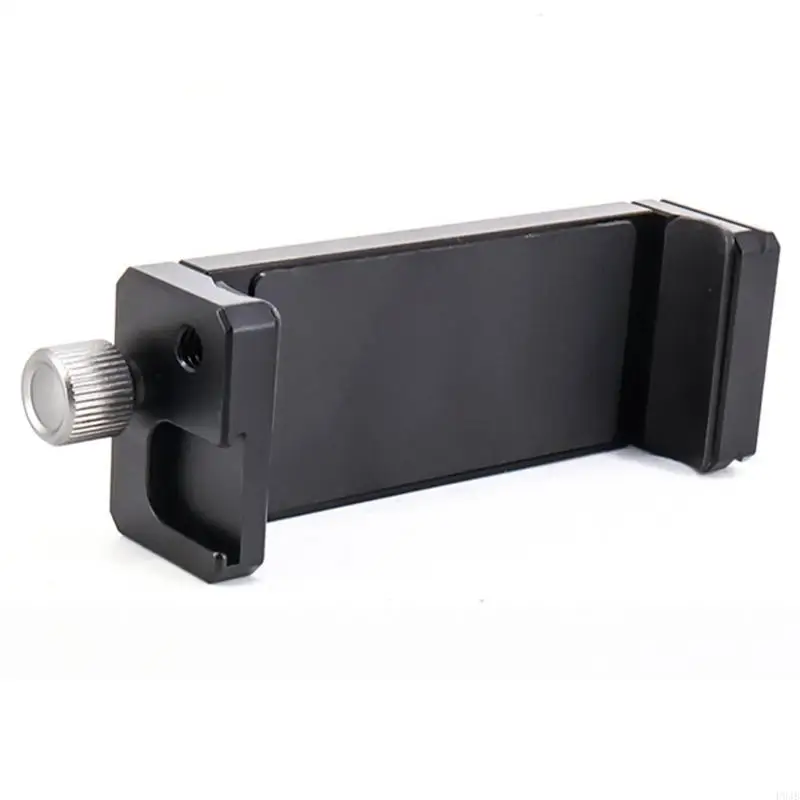 P9JB Smartphone Tablets Tripods Mount Phone Holder Clamp Aluminum 9-12cm Cold Shoe 1/4in for Smartphone Phone 15/14/13/12/11