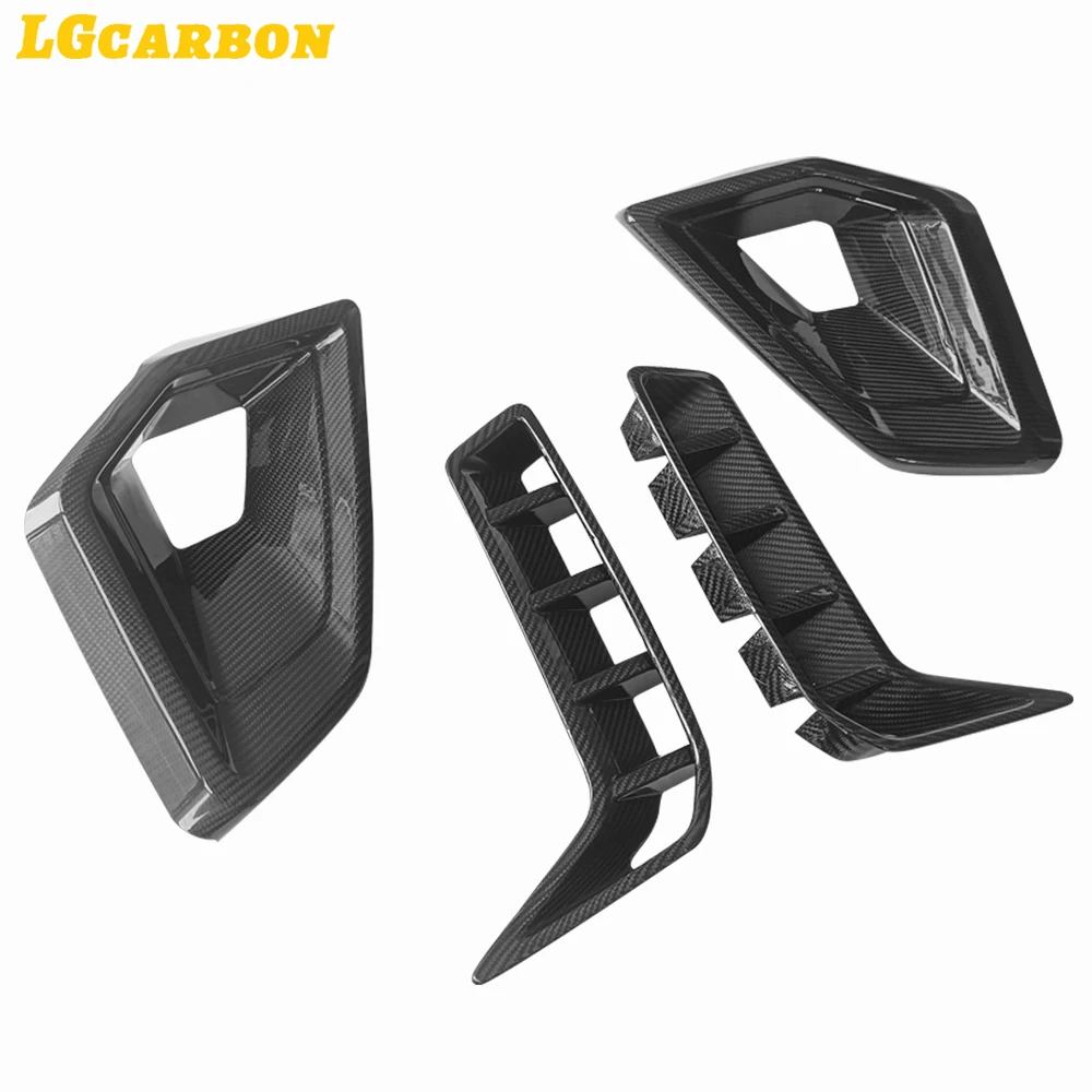 

LGcarbon For BMW G05 LCI X5 2023-2024 Front Bumper Side Air Vent Trims Gloss Black Fog Light Intake Frame Cover