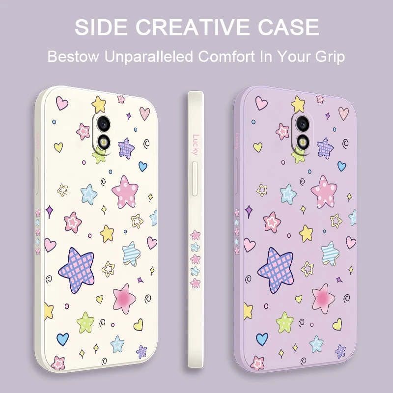 Case For Samsung Galaxy ON7 2016 A750 A7 2018 J7 Prime Soft Lucky Stars Love Heart Silicone Shockproof Bumper Back Phone Cover