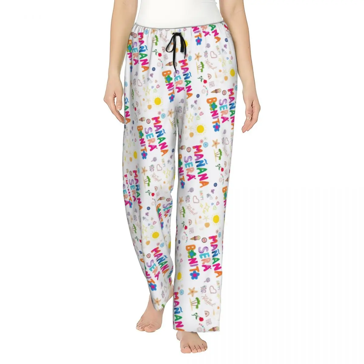 طباعة مخصصة للنساء Singer Karol G Pajama Pants ملابس نوم قيعان صالة النوم مع جيوب