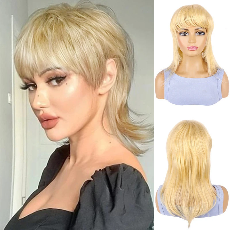 European and American style women's golden pixie , unique short hair wig