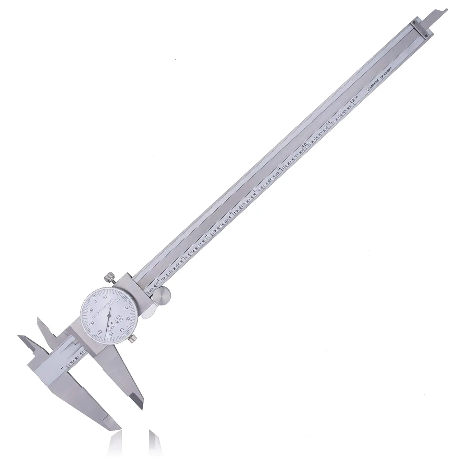 

Professional 0-12 Inch Dial Caliper with Double Shock Proof, Stainless Steel SAE Measuring Tool for Precision Work