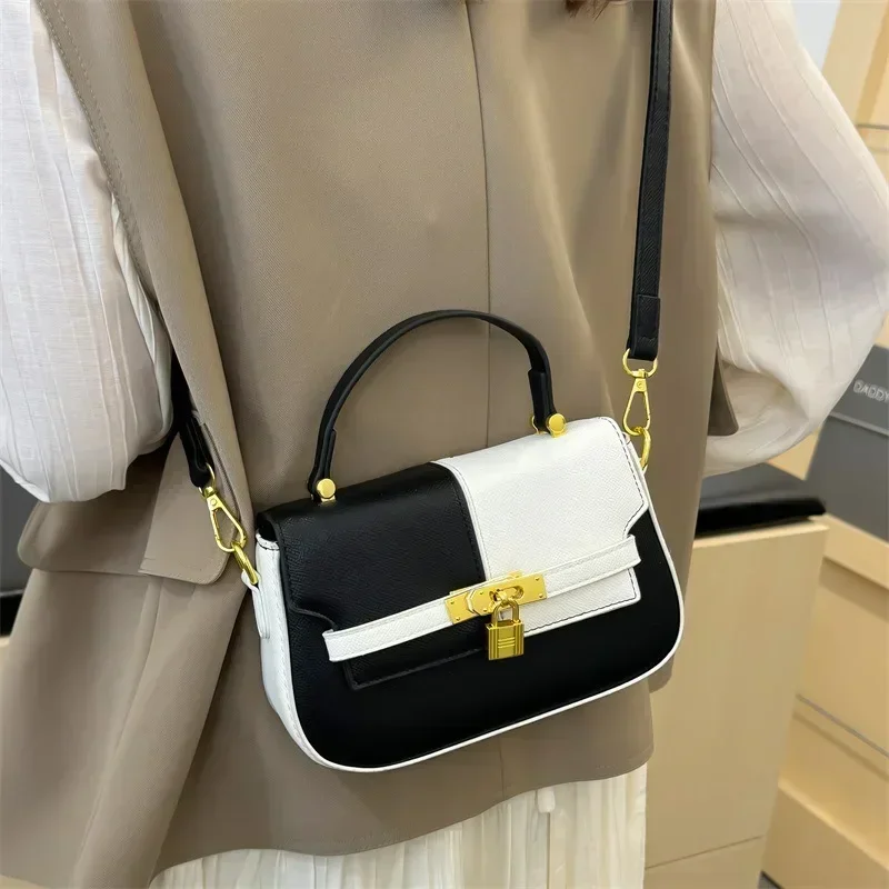 

Luxury Color Block Square Shoulder Bag 2025 - Convertible Crossbody/Hand Carry, Lock, Premium Vegan Leather