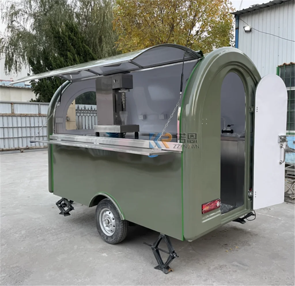New Customizable Design Food Trailer Street Burger Grill Ice Cream Machine Mobile Food Truck