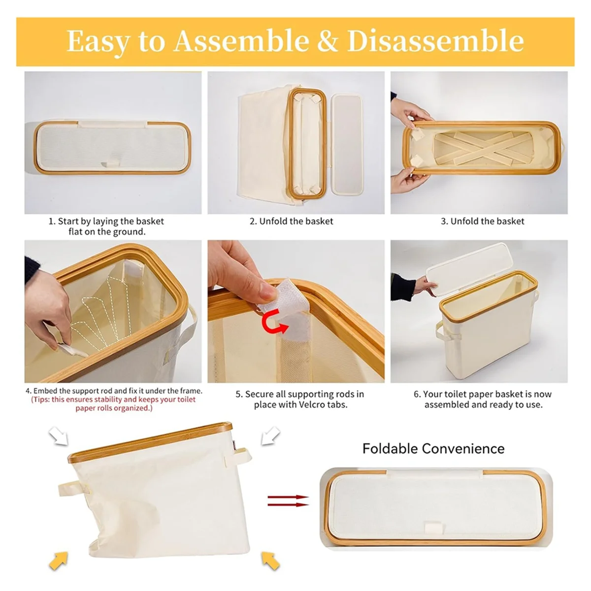 Бамбуковая подставка для туалетной бумаги с бамбуковой крышкой для туалетной бумаги, шкафа, ванной комнаты, кремово-белый